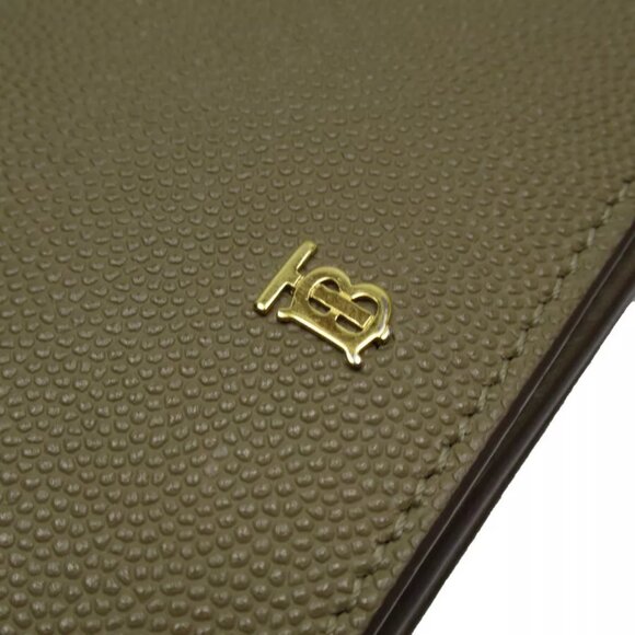 Auth BURBERRY Coin case Card Case beige leather - Picture 8 of 9